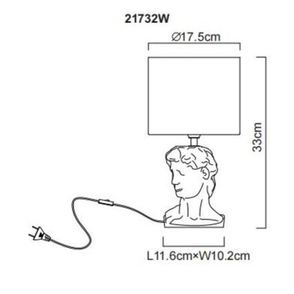 Globo - Lampa stołowa 1xE14/40W/230V biały