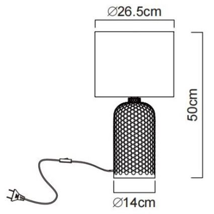 Globo - Lampa stołowa 1xE27/60W/230V zielona
