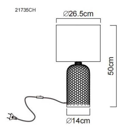 Globo - Lampa stołowa 1xE27/60W/230V beżowy
