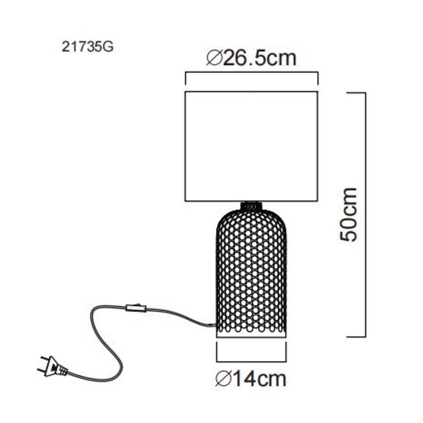 Globo - Lampa stołowa 1xE27/60W/230V szary