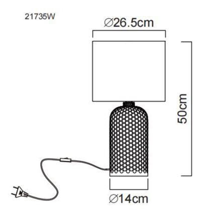 Globo - Lampa stołowa 1xE27/60W/230V biały