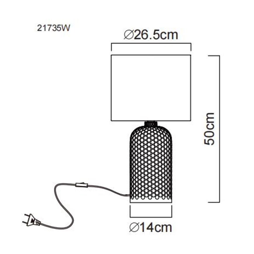 Globo - Lampa stołowa 1xE27/60W/230V biały