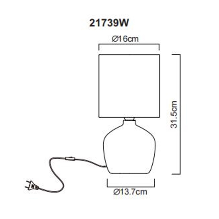 Globo - Lampa stołowa 1xE14/40W/230V biały