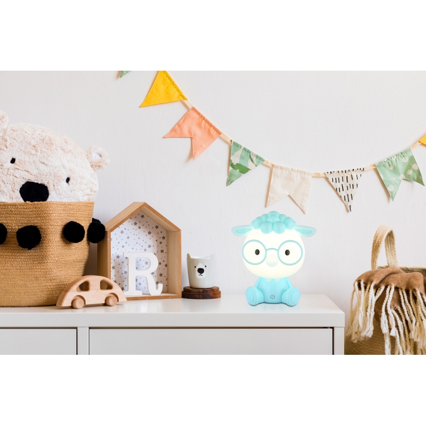 Globo - LED Ściemnialna akumulatorowa dziecięca lampka nocna LED/1W/5V 500 mAh niebieska