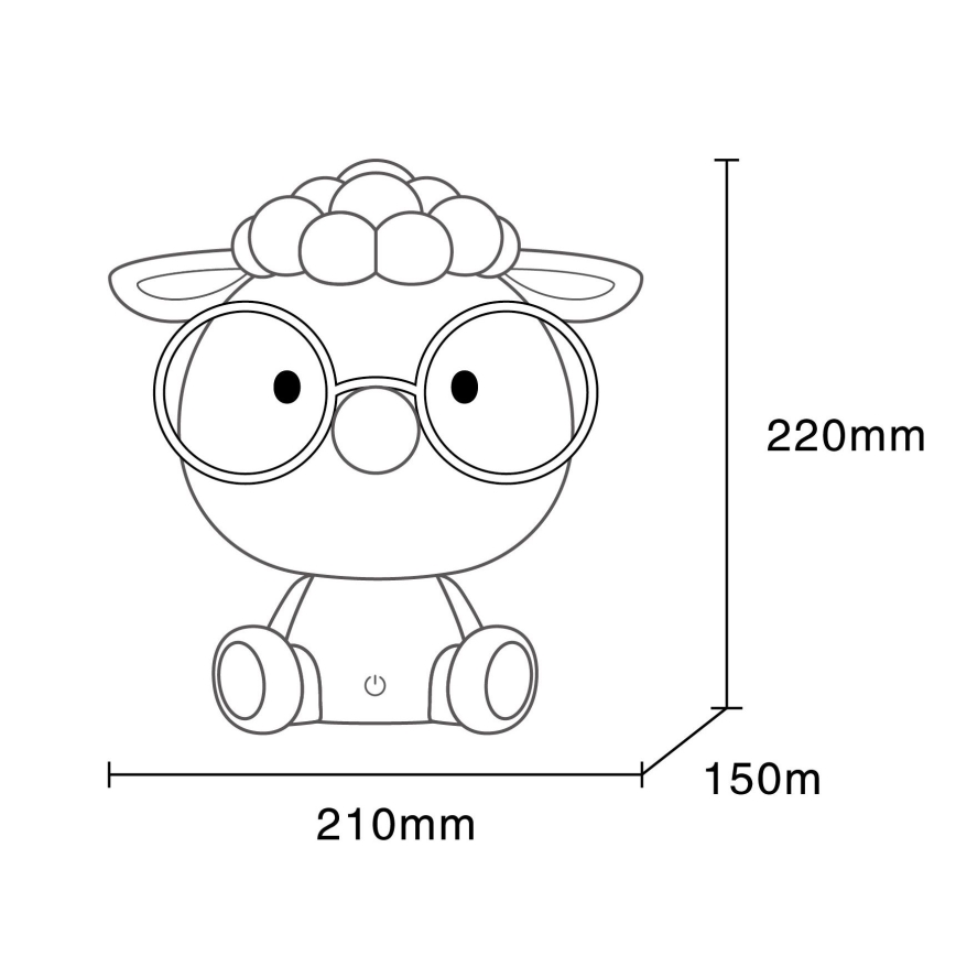 Globo - LED Ściemnialna akumulatorowa dziecięca lampka nocna LED/1W/5V 500 mAh niebieska