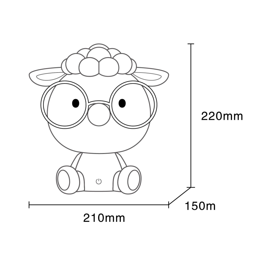 Globo - LED ładowalna dziecięca lampka nocna z regulacją jasności LED/1W/5V 500 mAh różowa