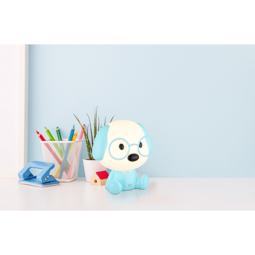 Globo - LED Ściemnialna akumulatorowa dziecięca lampka nocna LED/1W/5V 500 mAh niebieska