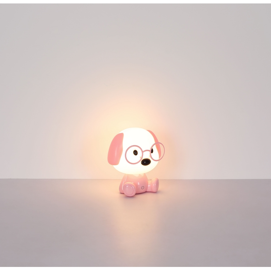Globo - LED ładowalna dziecięca lampka nocna z regulacją jasności LED/1W/5V 500 mAh różowa