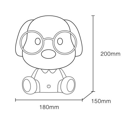 Globo - LED ładowalna dziecięca lampka nocna z regulacją jasności LED/1W/5V 500 mAh różowa