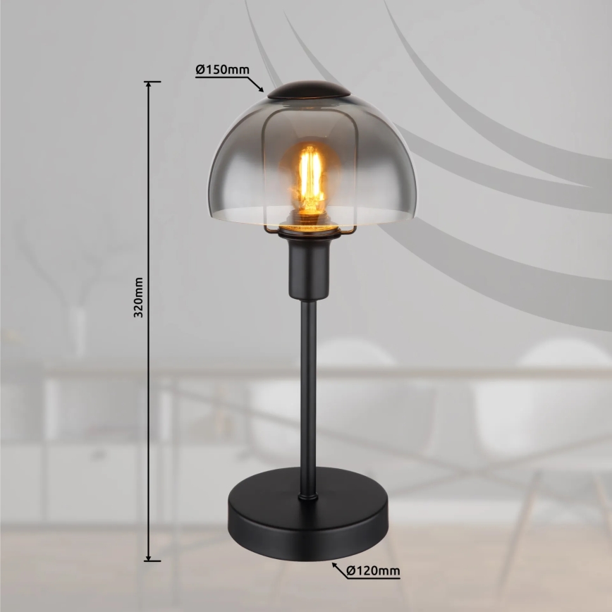 Globo - Stołowy dotykowa lampa 1xE14/25W/230V czarny