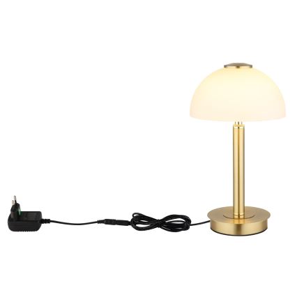 Globo - dotykowa, ściemniana lampa stołowa LED/7W/230V 3000K, mosiężna