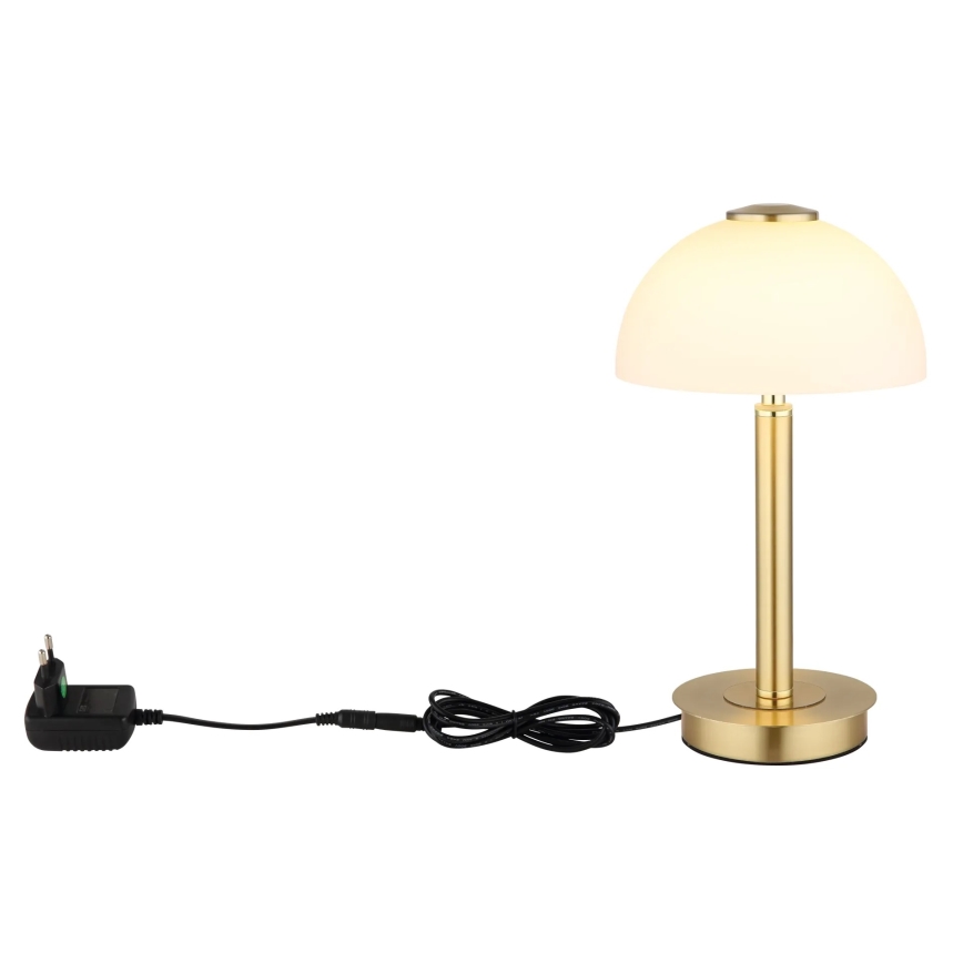 Globo - dotykowa, ściemniana lampa stołowa LED/7W/230V 3000K, mosiężna