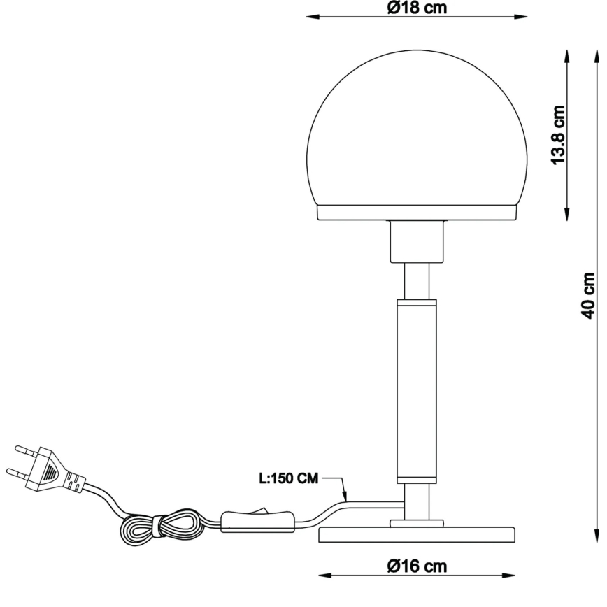 Globo - Lampa stołowa 1xE27/40W/230V złota
