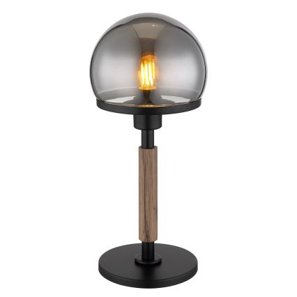 Globo 21954S - Lampa stołowa HAKU 1xE27/40W/230V czarna/brązowa