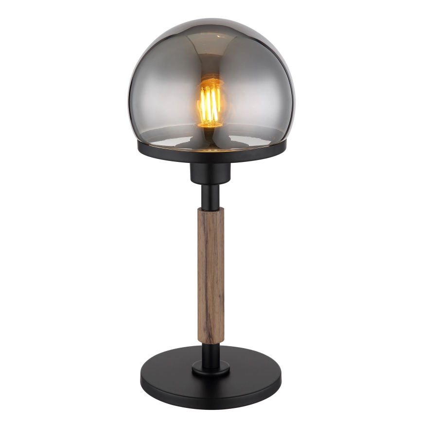Globo 21954S - Lampa stołowa HAKU 1xE27/40W/230V czarna/brązowa