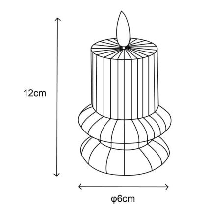 Globo - ZESTAW 2x Świeca LED LED/0,06W/3V 1xCR2032 210 mAh