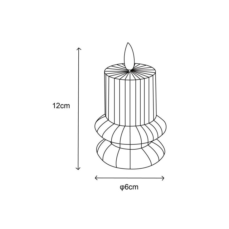 Globo - ZESTAW 2x Świeca LED LED/0,06W/3V 1xCR2032 210 mAh
