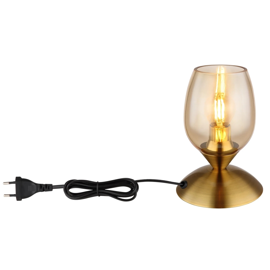 Globo - Dotykowa lampa stołowa 1xE14/25W/230V mosiądz