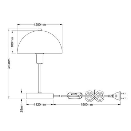 Globo - Lampa stołowa 1xE14/40W/230V czarna