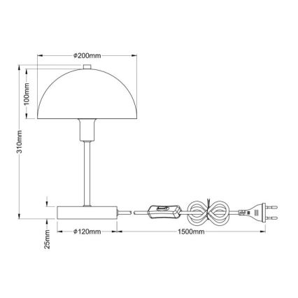 Globo - Lampa stołowa 1xE14/40W/230V