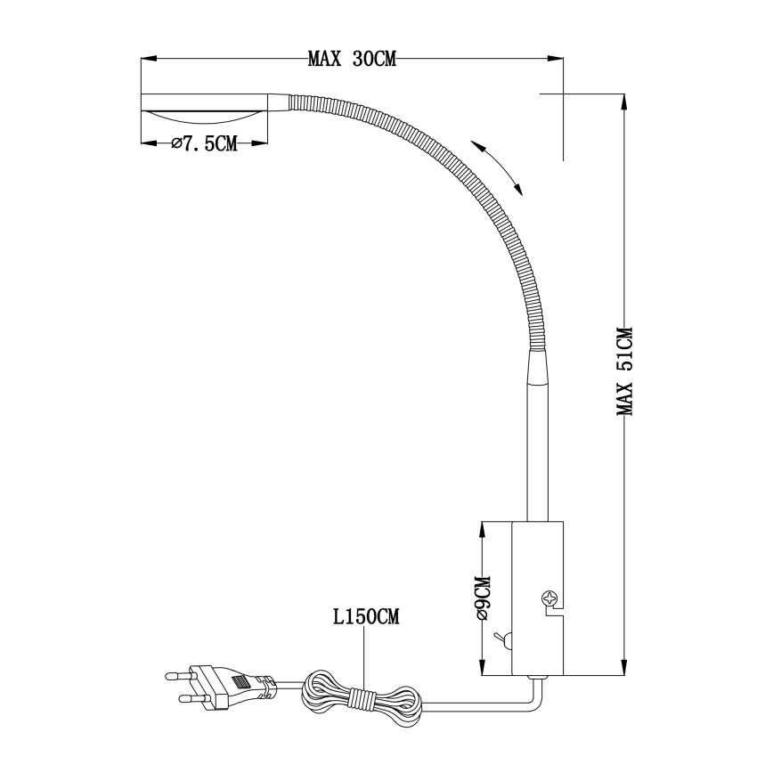 Globo - LED kinkiet LED/6W/230V