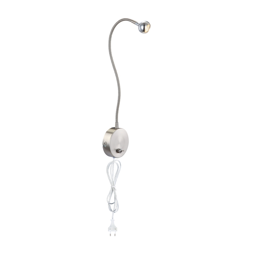 Globo - Elastyczna lampka LED LED/3W/230V błyszczący chrom