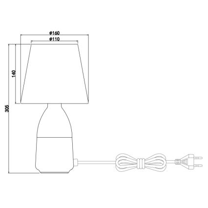 Globo - Lampa stołowa 1xE14/40W/230V