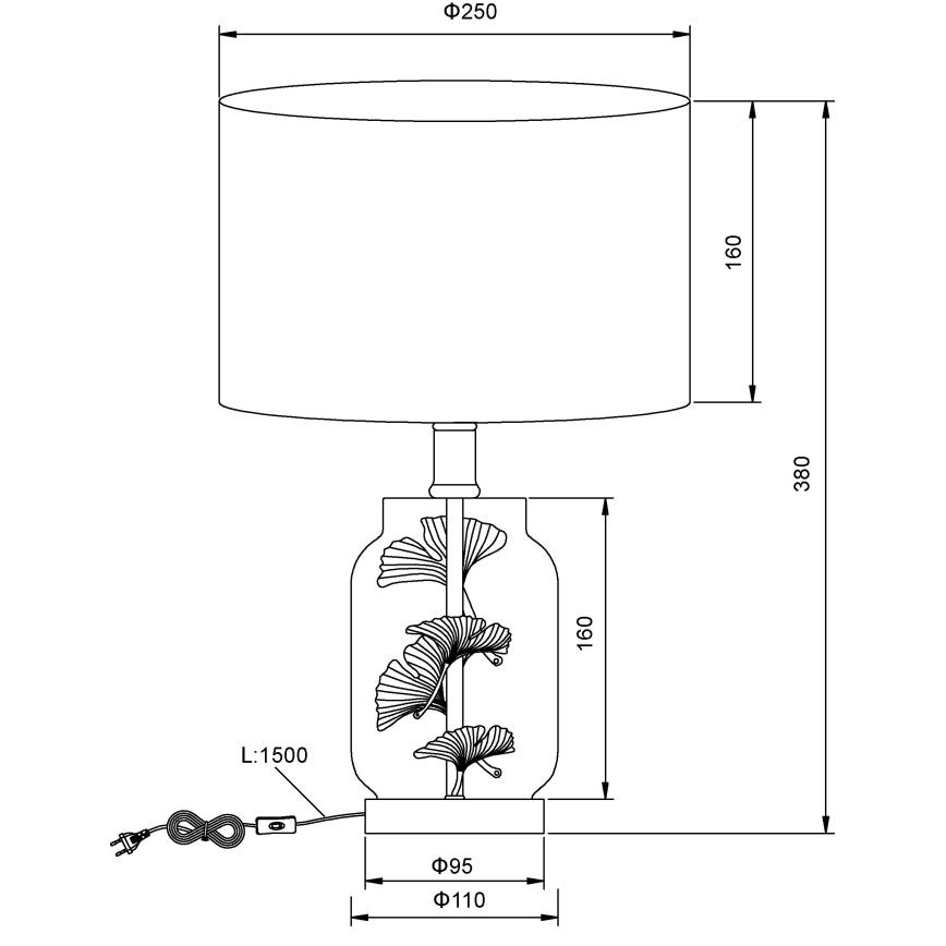 Globo - Lampa stołowa 1xE27/40W/230V biały