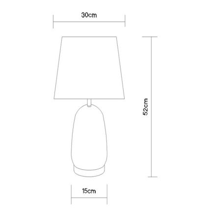 Globo - Lampa stołowa 1xE27/40W/230V czarna/brązowa