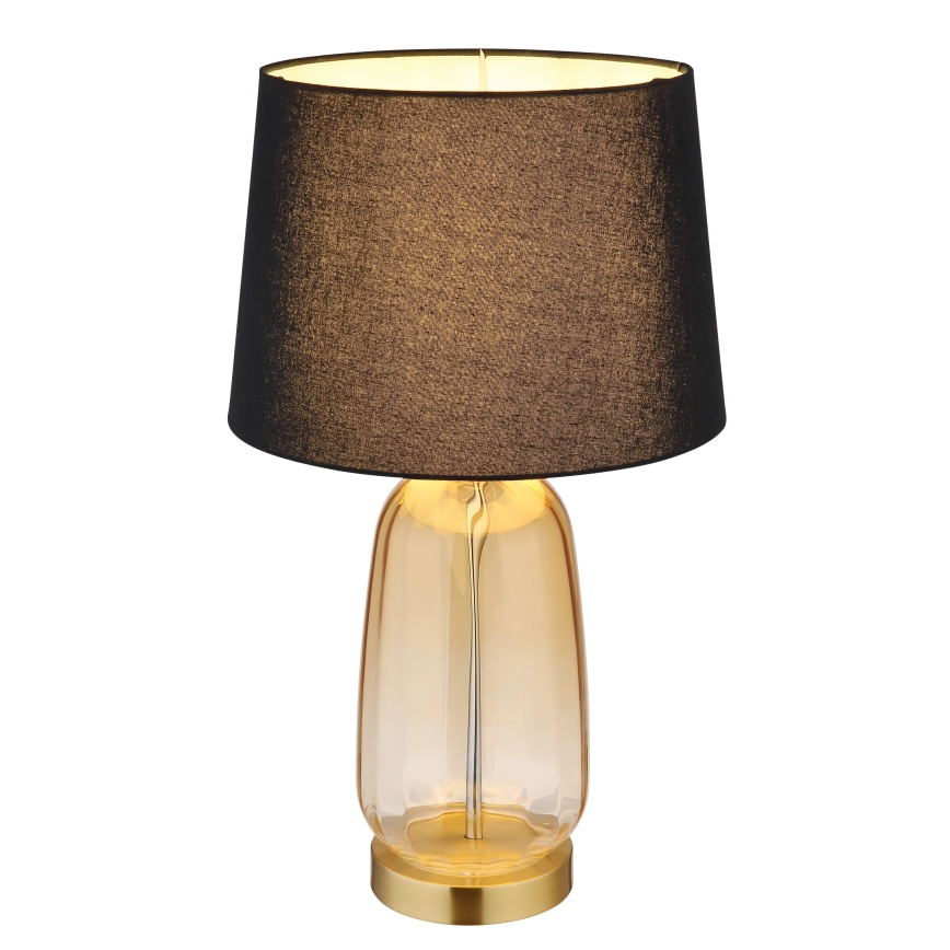 Globo - Lampa stołowa 1xE27/40W/230V czarna/brązowa