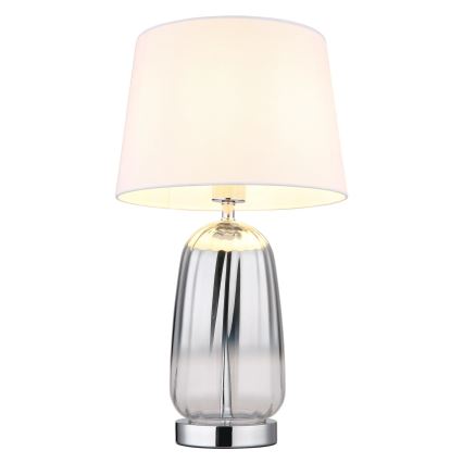 Globo - Lampka stołowa 1xE27/40W/230V biała/srebrna