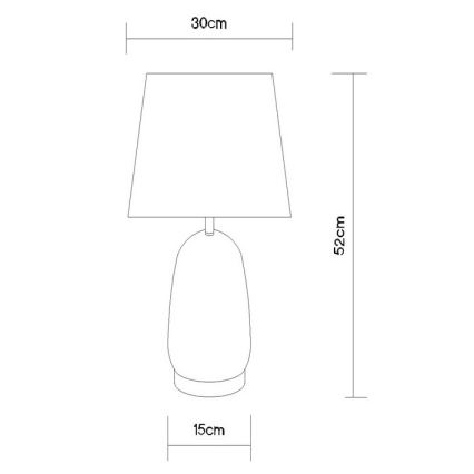 Globo - Lampka stołowa 1xE27/40W/230V biała/srebrna
