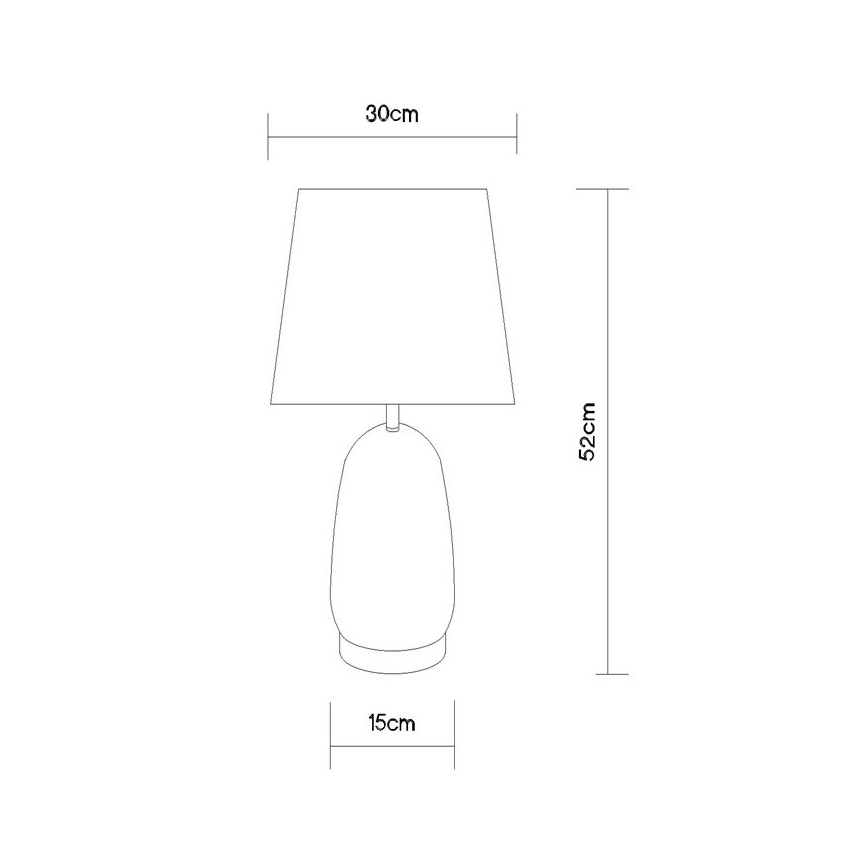 Globo - Lampka stołowa 1xE27/40W/230V biała/srebrna