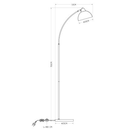 Globo - Lampa podłogowa 1xE27/40W/230V