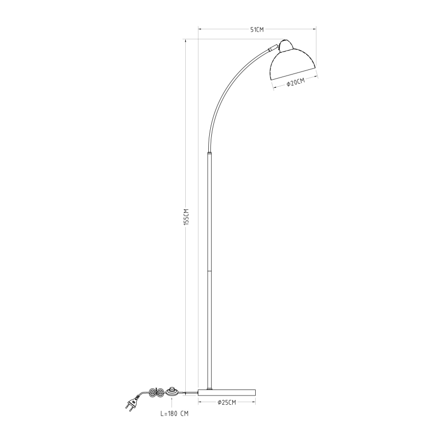 Globo  - Lampa podłogowa 1xE27/40W/230V