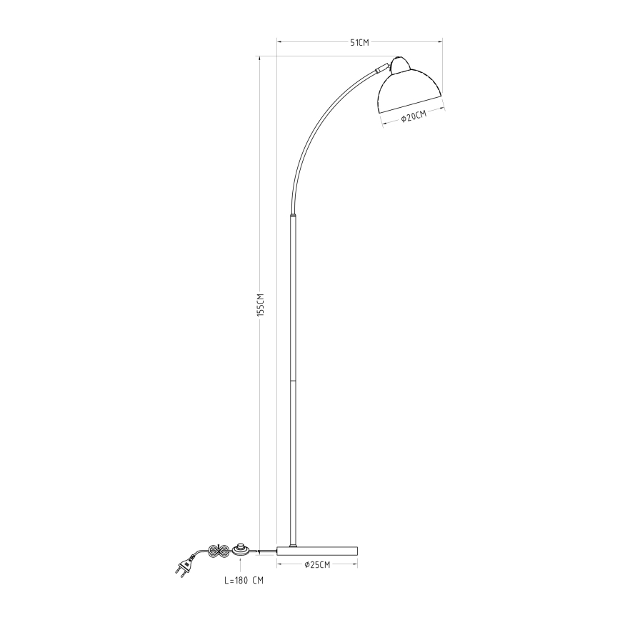 Globo - Lampa podłogowa 1xE27/40W/230V