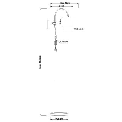 Globo - Lampa podłogowa 1xE14/40W/230V