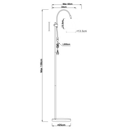 Globo - Lampa podłogowa 1xE14/40W/230V