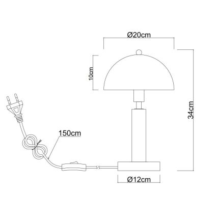 Globo - Lampa stołowa 1xE14/40W/230V czarna