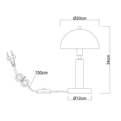 Globo - Lampa stołowa 1xE14/40W/230V biała