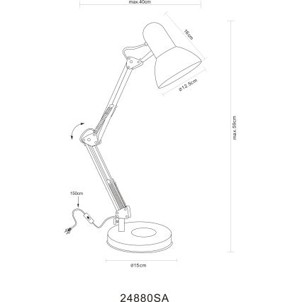 Globo - Lampa stołowa 1xE27/40W/230V