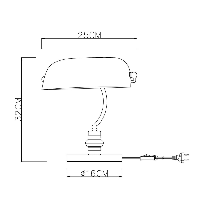 Globo - Lampa stołowa 1xE27/60W/230V czarna