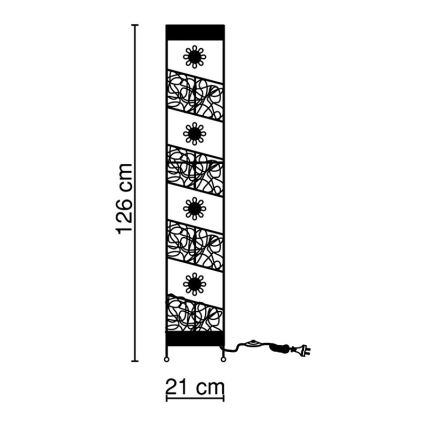 Globo 25882 - Stojací lampa SAFARI 4xE27/40W/230V