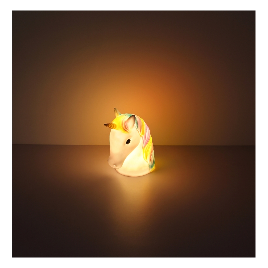 Globo - LED Dziecięca lampka nocna LED/1W/230/4,5V 3xAA jednorożec