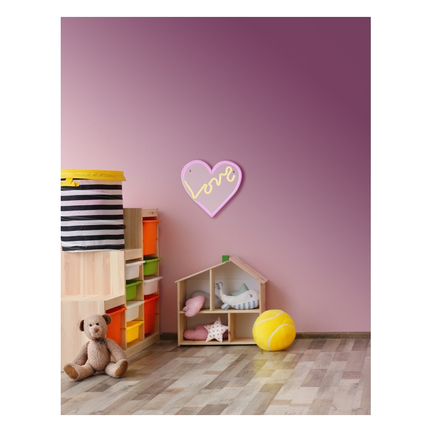 Globo - LED neonowa dekoracja ścienna LED/3W/USB serce