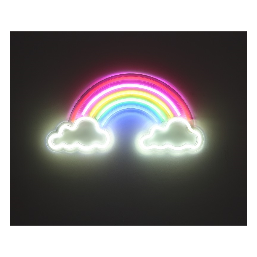 Globo - LED neonowa dekoracja ścienna LED/3W/USB tęcza