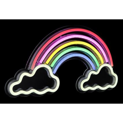 Globo - LED neonowa dekoracja ścienna LED/3W/USB tęcza