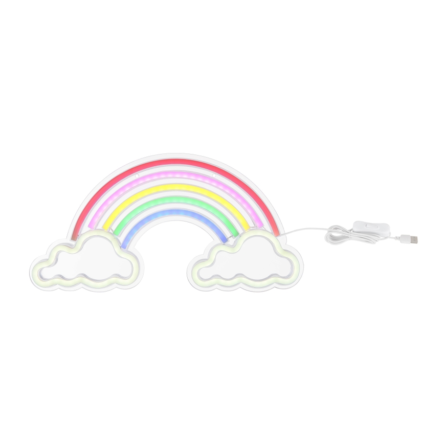 Globo - LED neonowa dekoracja ścienna LED/3W/USB tęcza
