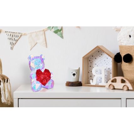 Globo - LED dekoracja stołowa w opakowaniu prezentowym LED/6W/5V USB miś