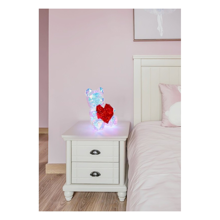 Globo - LED dekoracja stołowa w opakowaniu prezentowym LED/6W/5V USB miś